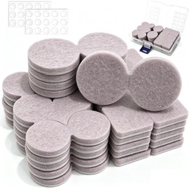 100 Pcs Almohadillas para Muebles,en 3 Tamaños, Protectores para Patas de Sillas Autoadhesivas, Antideslizantes de Fieltro para Muebles Sin Ruido y Cortable para Tabla, Sofá