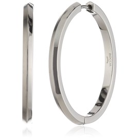 Boccia Women's Creole Earrings Titanium 0571-01, Titanium, No Gemstone