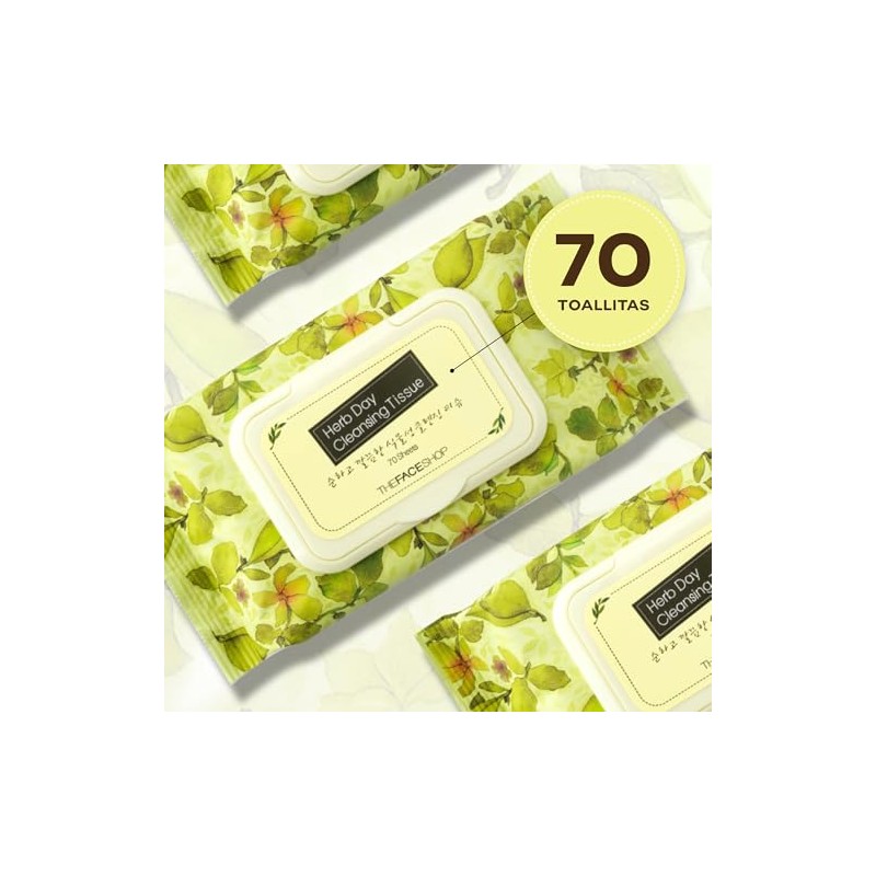The Face Shop Herb Day 365 - Toallitas Limpiadoras Coreanas