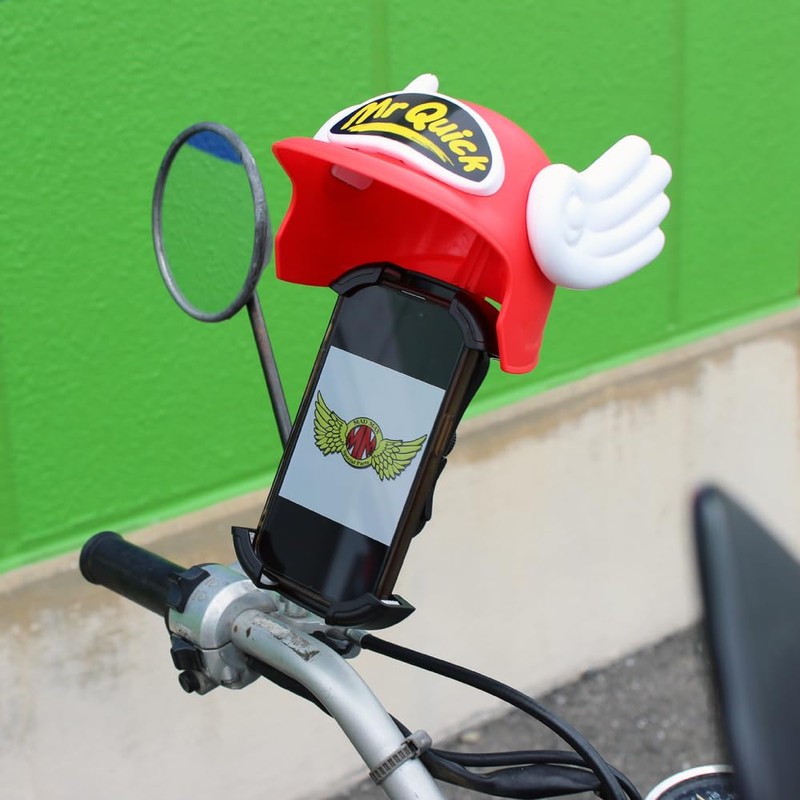 Mr Quick Motorcycle Phone Holder with Visor Blue