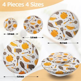 KEHHVCY 4PCS Reusable Beeswax Bowl Covers for Bread Proofing, Washable Sourdough Proofing Covers, Elastic Cotton Dish Domes for Food Storage