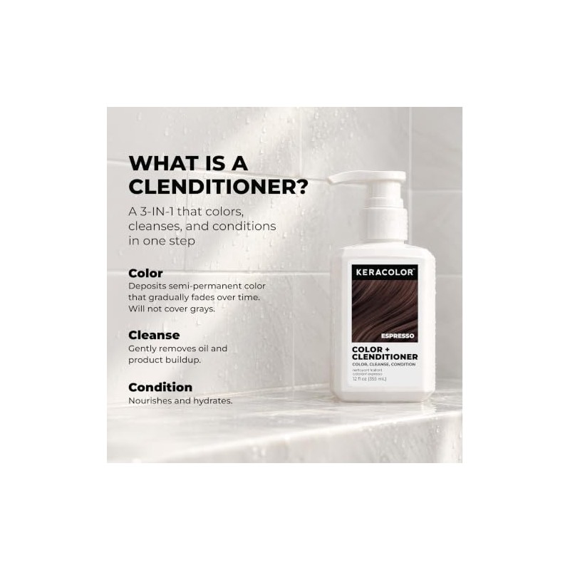 KERACOLOR Clenditioner ESPRESSO Hair Dye - Semi Permanent Hair Color