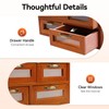 ILWorkTLs 16 Drawers Wooden Storage Box,Desktop Storage Cabinet with Handles,Stackable