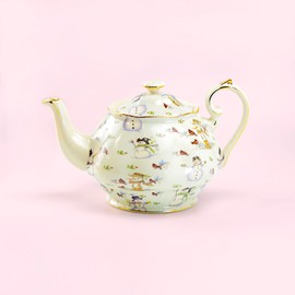 Grace Teaware Holiday Snowman Fine Porcelain Teapot 36oz Capacity