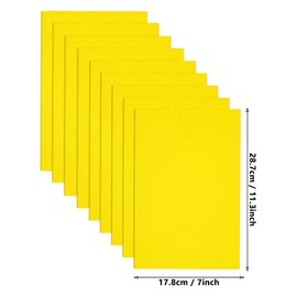 Jtnohx Eva Foam Sheets, 17.78×28.7cm Craft Foam, 9 Pcs Thin Foam for Crafts, Colour Foam for Arts and Crafts (Yellow)