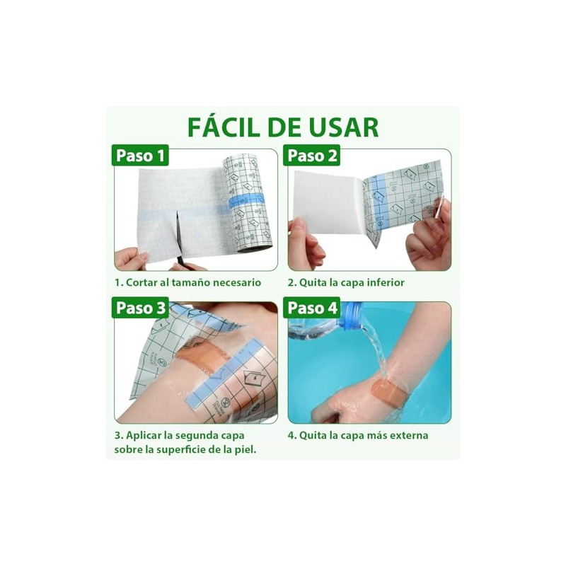 Vendaje para Tatuajes, 10 m * 15 cm Cinta Película