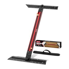 Saker Stair Tread Template Tool,2025 New Stair Measuring Tool,Stair Tread Jig for Measuring Stairs, Adjustable Length Aluminum Alloy Stair Gauge with Edge Stop Bars