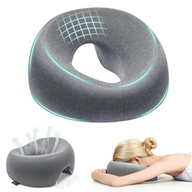 Suxulxn Massage Face Cushion Ergonomic with Breathing Hole, U-shaped Massage Pillow Headrest for Bed & Massage Table, Face Cradle Pillow for Spa, Salon, Office & Lunch Break, Soft & Pressure Relieving