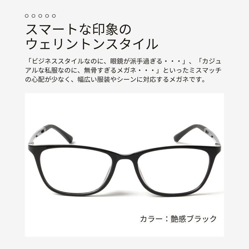 [MIDI ミディ] 老眼鏡 0.5 0.5度 メンズ ブラック ブルーライトカット ブルーライト ケース付き