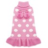 KYEESE Dog Sweater Dress Polka Dot Dog Sweater for Girl
