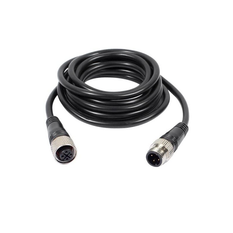M12 4-Pin Connector PVC Sensor Cable, A Code Straight Male