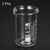 PATIKIL 50ml Tall Foam Glass Beaker, 2pcs 3.3 Borosilicate Glass,
