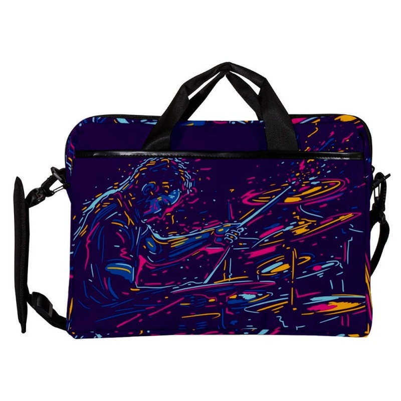 Lightweight 15 inch Laptop Bag Business Messenger Briefcases Rock Drummer