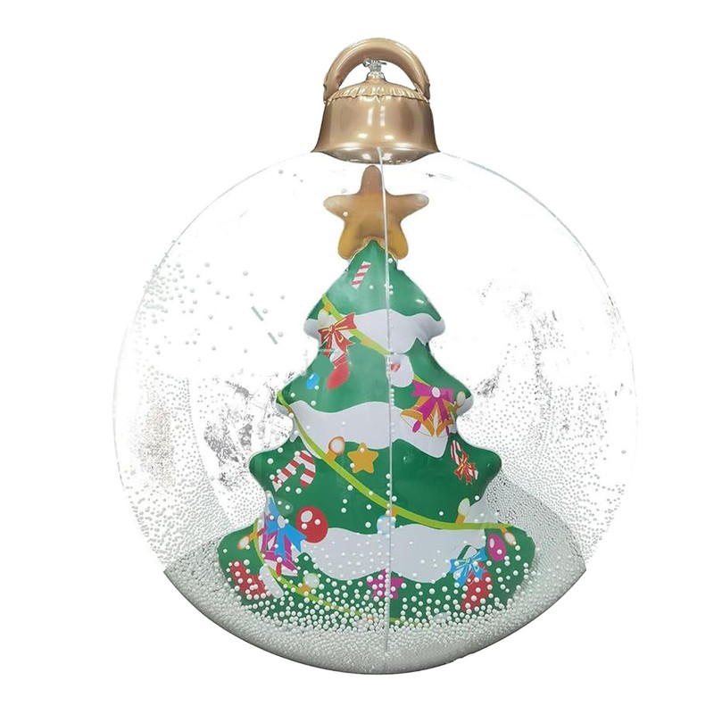 23.6in Inflatable Christmas Balls with LED Giant Light Up Decorated