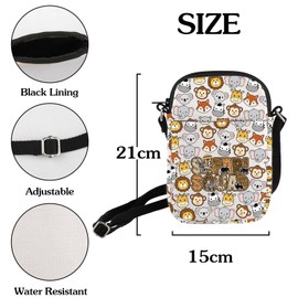 HOLLP Safari Squad Crossbody Bag Safari Squad Lover Gift Safari Journal Small Sling Bag Wild Life Lover Gift (Safari Squad)