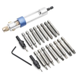 Rowiz 20Pcs Swap Drill Bit Set, Half Drill Bits High Speed Alloy Steel Head Repair Tool Kits with Portable Box, Repair Set