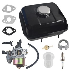 Gas Fuel Tank Carburetor Kit fit for Predator 212cc 196cc 6.5hp for honda GX160 GX200 for Coleman CT200U BT200X KT196 Baja Warrior Massimo MB200 Go Kart Mini Bike Engine (Black)