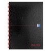 Oxford Black n' Red Ruled A-Z Wirebound Hardback A4 Notebook,