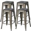 Yaheetech 24inch Metal Bar Stools Counter Height Barstools Set of