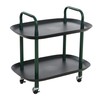 Main + Mesa Modern Plastic and Metal 2-Tier Trolley, Black