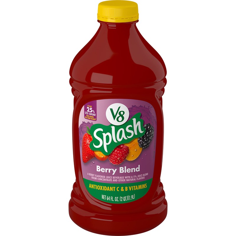 V8 Splash Berry Blend Flavored Beverage, 64 fl oz Bottle