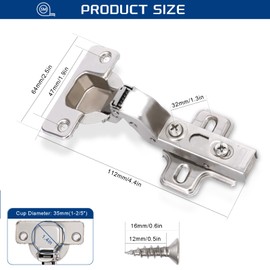 JIELIANWL Set of 2 hinges (new) with soft close for Besta with 2 hinges and 8 screws (C)