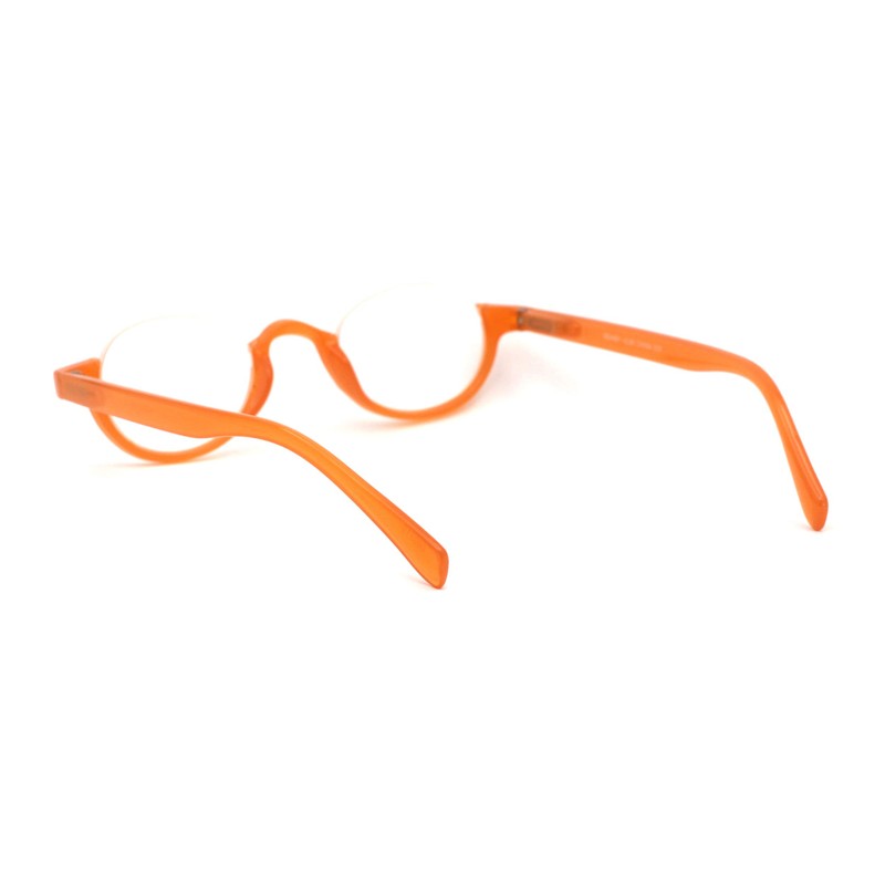 SA106 Bottom Half Plastic Rim Round Oval Powered Reading Glasses