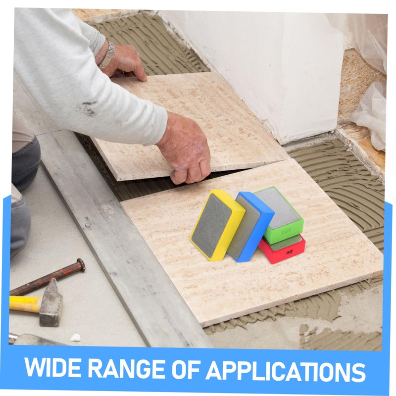 VILLFUL 4pcs Hand Polishing Pads Sanding Blocks for Ceramic Tile
