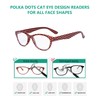 Eyekepper 12 Pack Cat-Eye Reading Glasses for Women Polka Dots