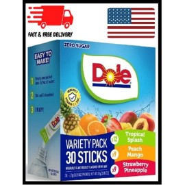 Dole Lemonade Variety Powder Mix, Tropical, Classic, & Strawberry, 30 Pack...