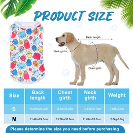 Sunnymove 30 Pcs Cat Shirts Dog Clothes Summer Sleeveless Puppy Vest Breathable Cartoon T Shirt Soft Clothing Lovely Pet Outfits for Cats Dogs Party Holiday(Medium)