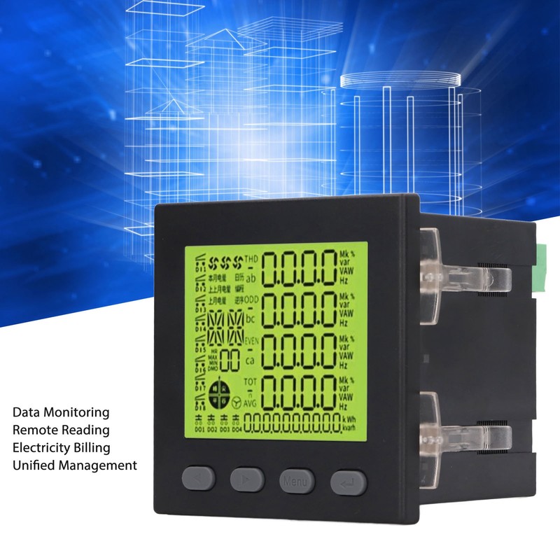 3 Phase Power Meter Multifunctional Volt Power Energy Meter Electrical