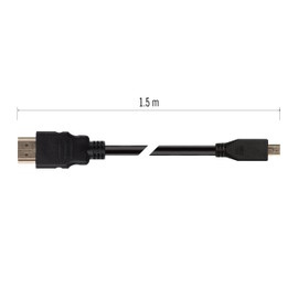 EMOS High Speed HDMI 2.0 Cable with Ethernet 1.5m 18Gbps High Speed Cable with Ultra HD 4K 3D ARC Support A Male to Micro HDMI D Type for GoPro Tablet Camera