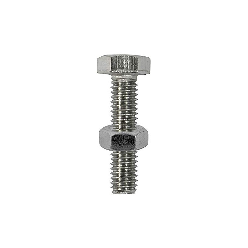 TIMCO Set Screws DIN933 Hex & Nut DIN934 Silver A2