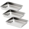 Set of 3 Stainless Steel Bats (12 Piece Size) Deep,