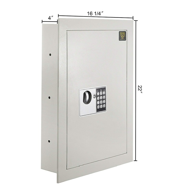 In-Wall Safe with Keypad and 2 Manual Override Keys -