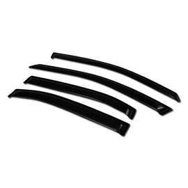 Curved Style Smoke Window Visors Deflector Vent Shade Guard 4 Pieces Compatible with 06-12 Ford Fusion / 2006 Lincoln Zephyr / 07-12 Lincoln MKZ / 06-11 Mercury Milan