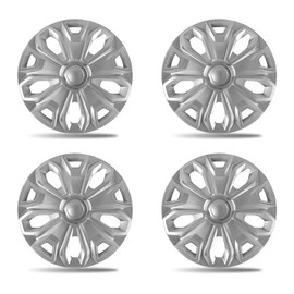 Paanlok Commercial-Grade Wheel Covers for Ford Transit T150/T250/T350/T350HD 2015-2025 | 5-Lug ABS Hubcaps Replacement Set of 4 | OEM Fit Steel Wheels, Gloss Silver Finish