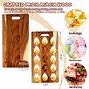 Erwuldor Acacia Wood Deviled Egg Platter,15Holes Deviled Egg Tray.Strip Deviled