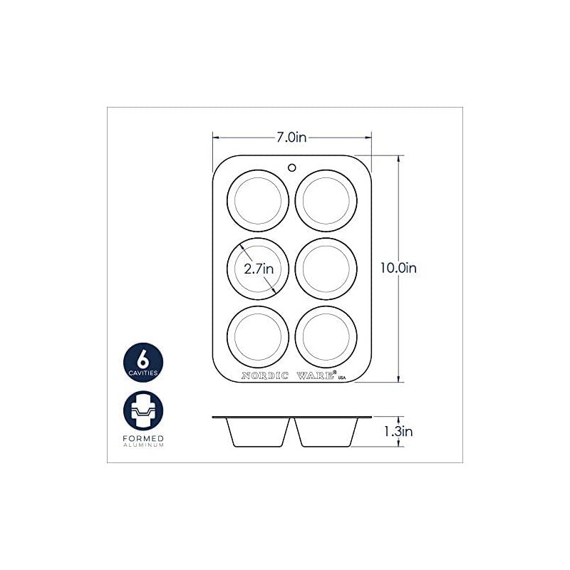 Nordic Ware Naturals Compact Muffin Pan - Natural Uncoated Aluminum,