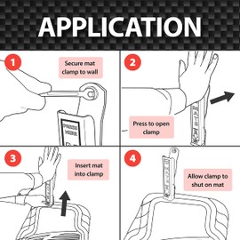 Malco Mat Clamp - Heavy Duty Aluminum Car Wash Floor Mat Hanger/Hold Your Floor Mats While You Clean Your Car/Pack of 4 (810149PK4)