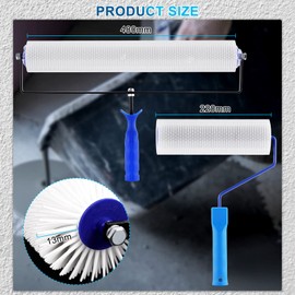 Self Levelling Cement Tools Epoxy Flooring Kit for Concrete Epoxy Paint Roller Kit Floor Painting Spike Shoes (13mm Needle Length)