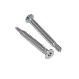 Drilling Screws 6.3 x 50 Pack of 20 Countersunk Head TX - Form O Stainless Steel A2 / V2A, Self-Tapping Screws DIN 7504 / ISO 15480 - Rust-Free