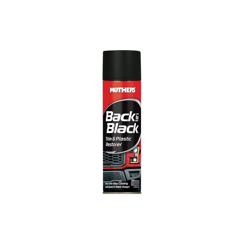Mothers 06110-6 Back-to-Black Trim & Plastic Restorer Aerosol, 10 oz.,
