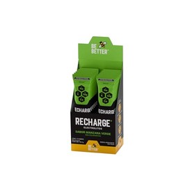 Be Better Recharge Electrolitos en Polvo, Sin Azúcar, Sin Calorías, Sin Colorantes, 24 Sobres, Sabor Manzana Verde