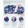 Ponytail Scrub Cap for Women – Navy Blue Butterfly Garden