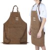 Adjustable Waterproof Apron with Pockets for Restaurant Kitchen Milk Tea