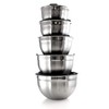 Megachef Stackable Mixing Bowl Set with Lids, 5 Piece Assorted