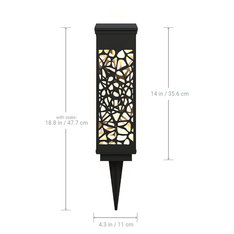Koda Solar Mosaic Square Bollard Light (4-Pack)