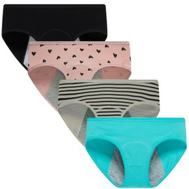 Demifill Teen Girls Period Underwear Women Cotton Briefs Soft Underwear For Teens S